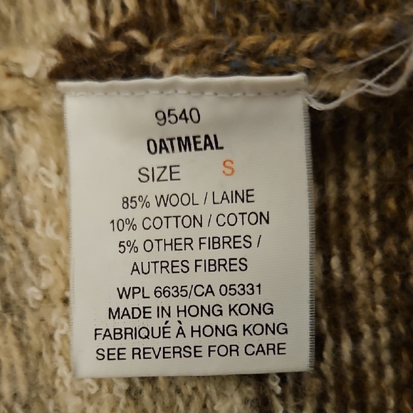 Woolrich Women's Cream and Brown Sheep Patterned Crewneck Sweater - Picture 8 of 8